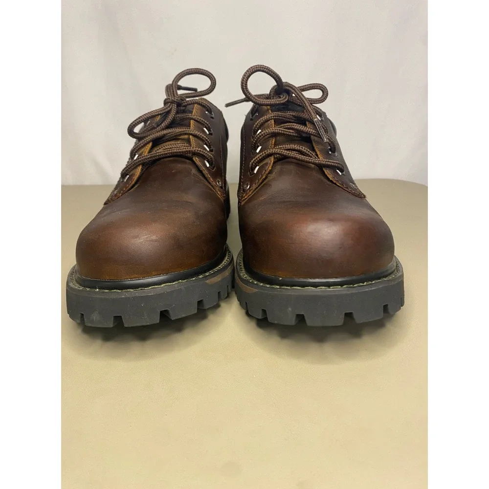 Skechers Mens Brown Leather Tom Cats Boots Utility Shoes Brown 11 Extra Wide